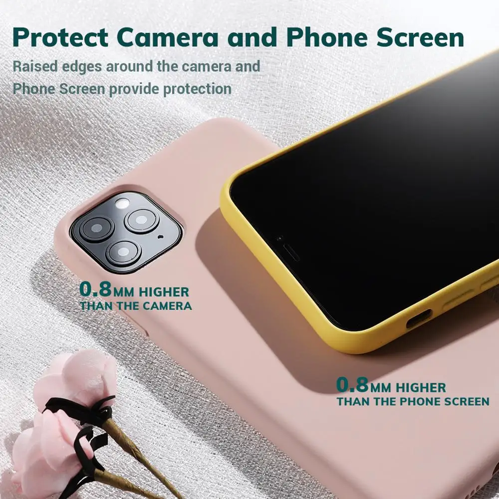 Силиконовый чехол TOPK для iPhone 11 Pro Max ударопрочный из мягкой жидкой силиконовой