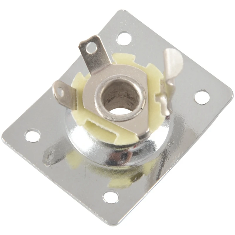 

1 Pcs Guitar Chrome Plate E-Output Socket & 1 Set Electric Guitar Parts Wiring Harness