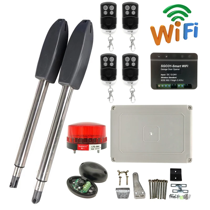 

400KG WIFI Remote Control Electric Swing Gate Opener Motor for Home Access Control Courtyard Garage Swing Door Drive Actuator