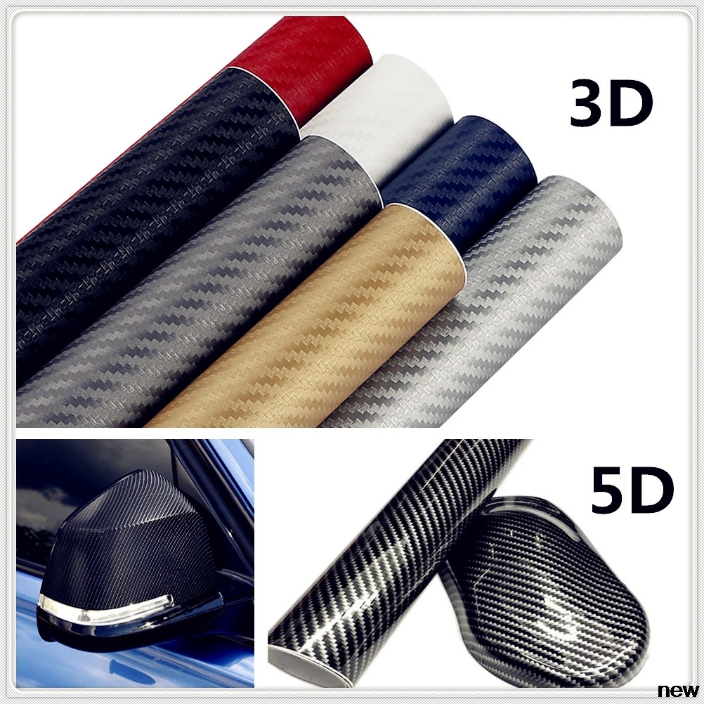30x127 см 3D 5D Виниловая пленка для автомобиля из углеродного волокна наклейка и