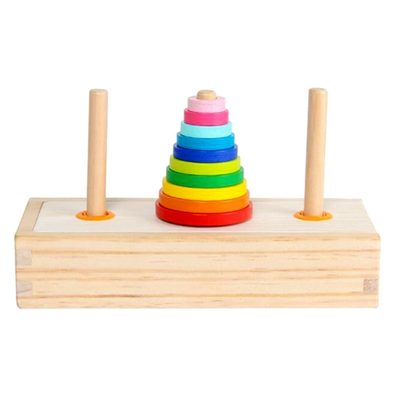 

Hanoi Tower Kids Toys Wooden Early Learning Clic Mathematical Toy for Children