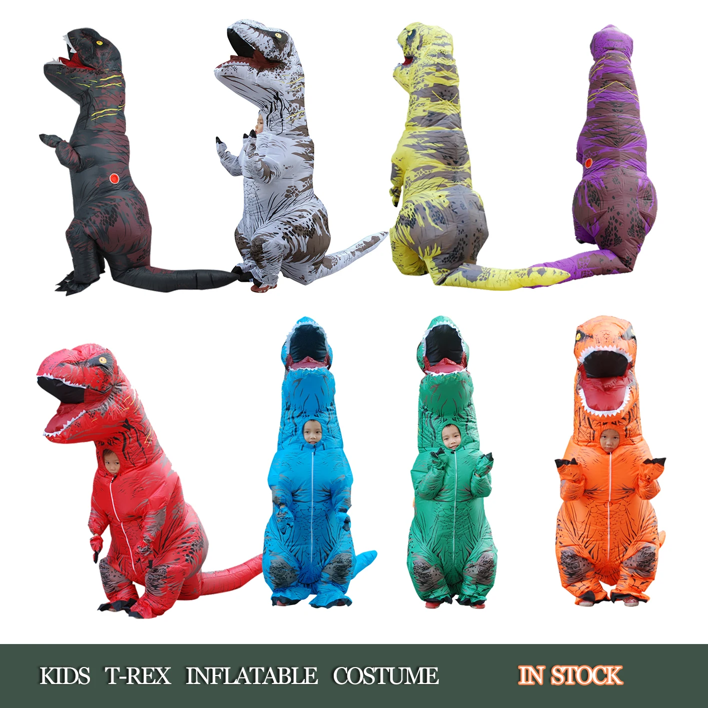 Детский карнавальный костюм тирекса на Хэллоуин надувные костюмы динозавра