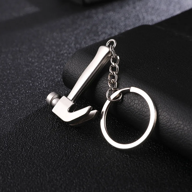 

WANGAIYAO creative mini adjustable wrench keychain metal key ring male and female key chain pendant tool small gift