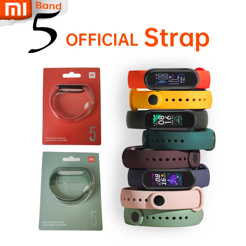 Официальный браслет Xiaomi Mi Band 5 ревоспламеняющий красочный приятный для кожи