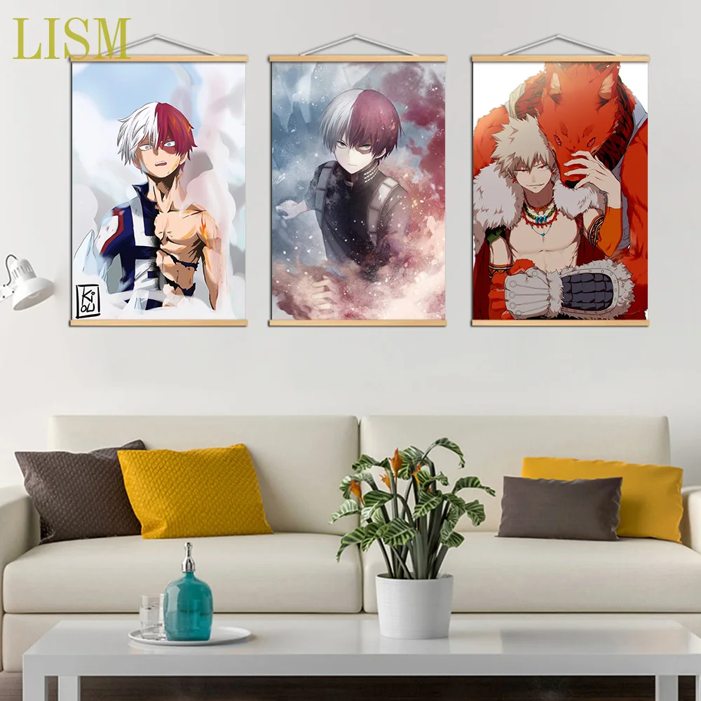Boku no My Hero Академия Bakugou Shoto Shouto аниме постер манга украшение на стену принты с
