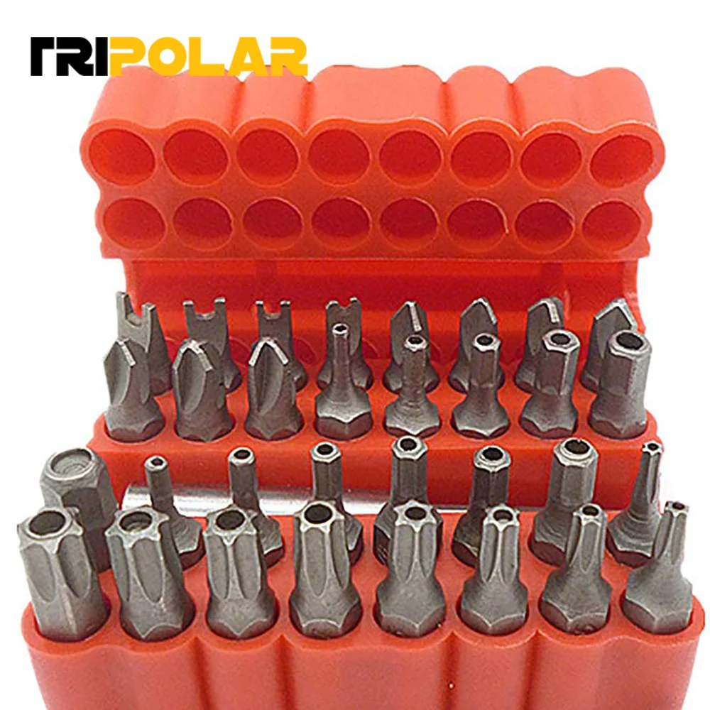 33 шт. набор безопасных бит с магнитным удлинителем держатель вскрывающая звезда