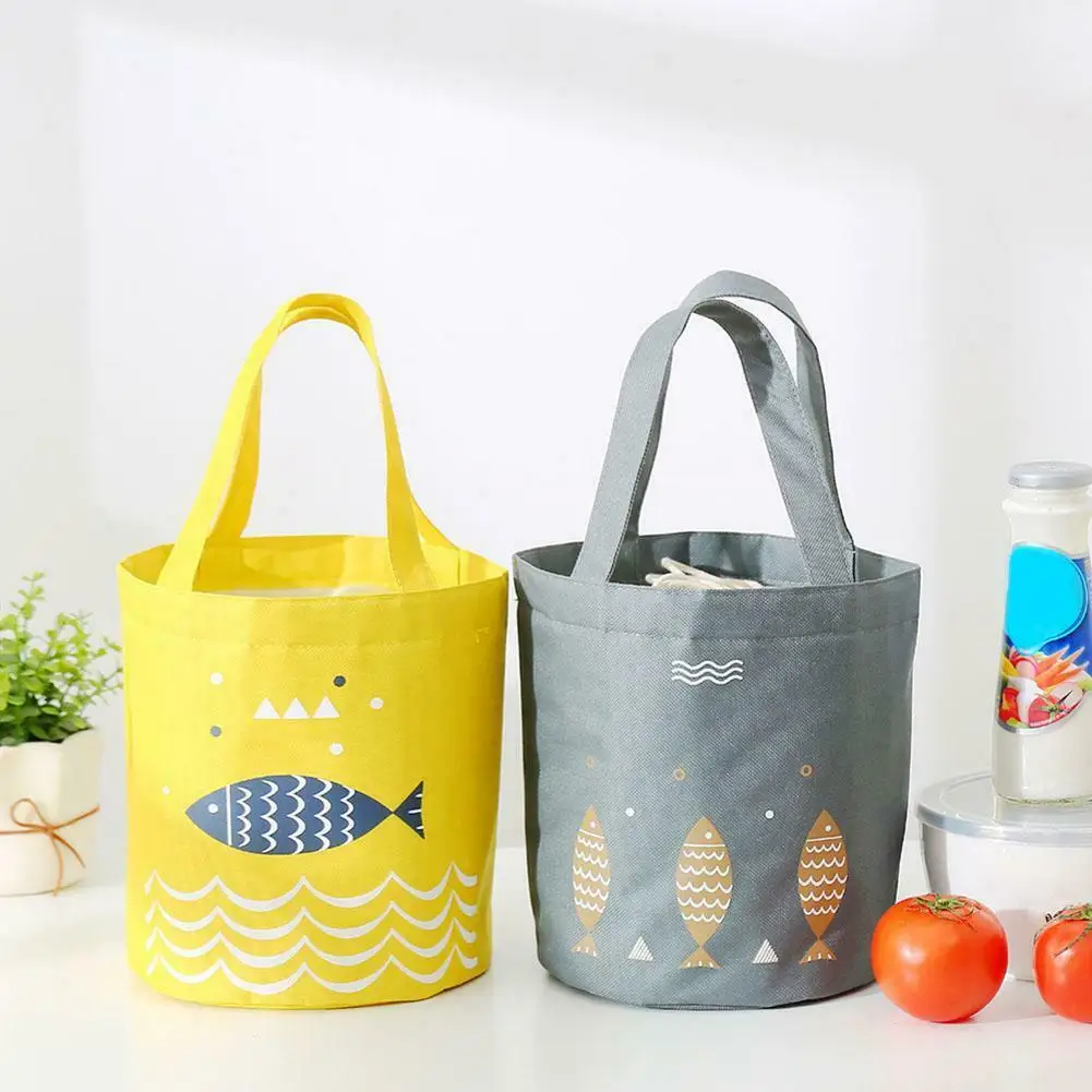 Милый Повседневный пищевой контейнер с принтом Портативная сумка из алюминиевой