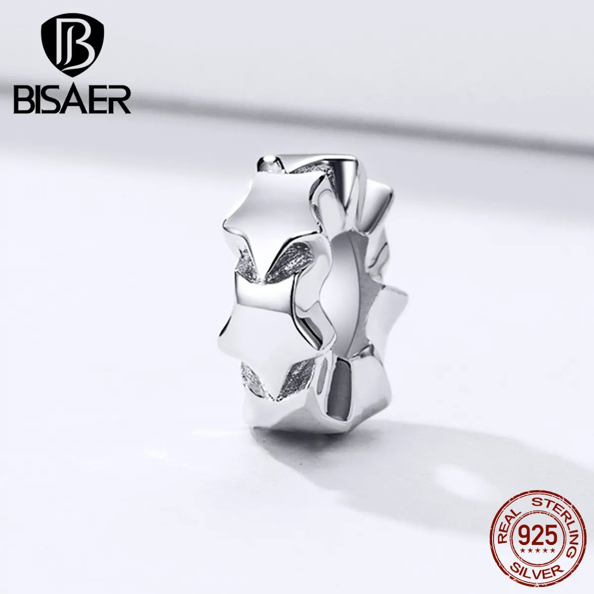 BISAER 925 пробы Серебряный разделитель Вишневое сердце голубой глаз пробка в виде цветка бусины Шарм подходит браслет DIY аксессуары ювелирные изделия