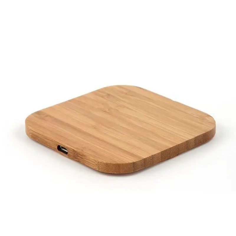 Беспроводное зарядное устройство Portable Qi Wireless Charger Charging Slim Wood Pad для смартфонов iPhone 8/iPhone 8 Plus/iPhone X и Samsung.