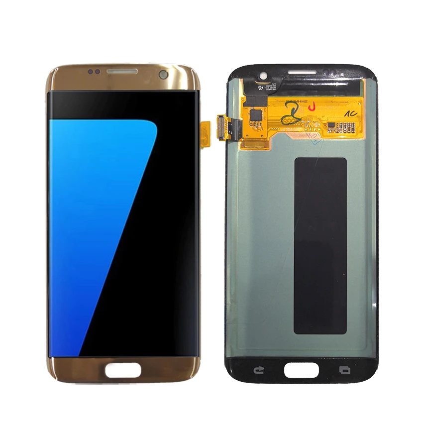 Лучший AMOLED дисплей для SAMSUNG Galaxy S7 edge ЖК-дисплей G935 G935F сенсорный экран дигитайзер Запчасти для телефонов OLED дисплей