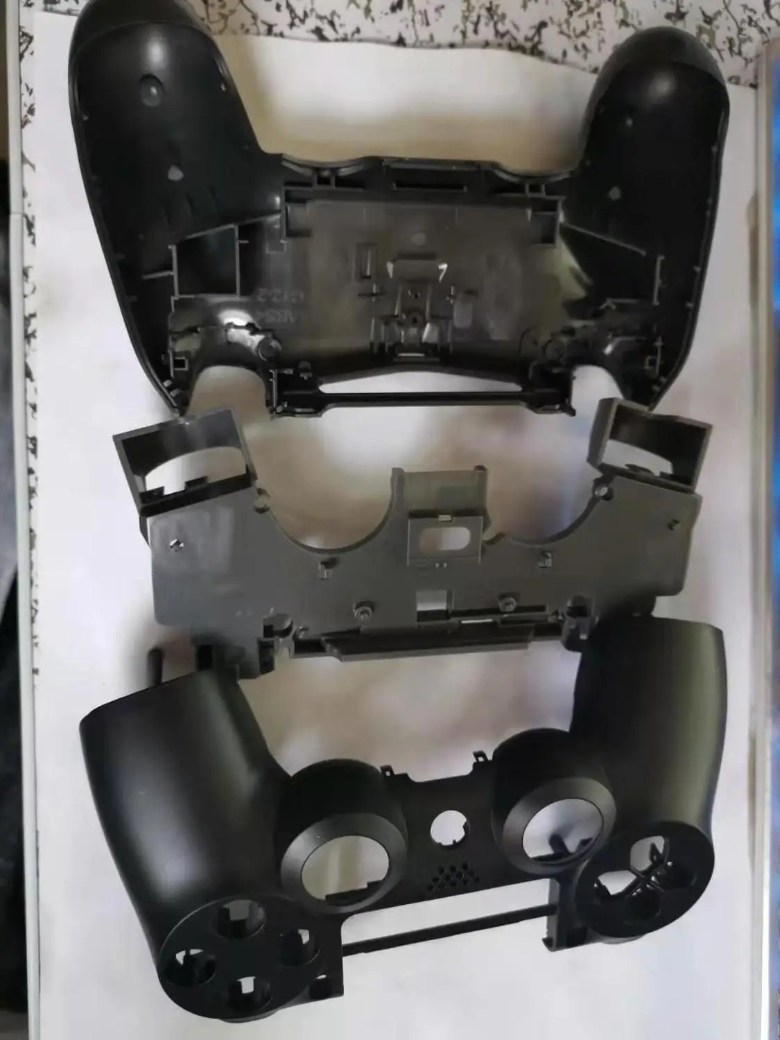 add frame Верх и низ матовый черный корпус Оболочка Чехол для Playstation 4 DS4 JDM 040 контроллер - Цвет: add frame