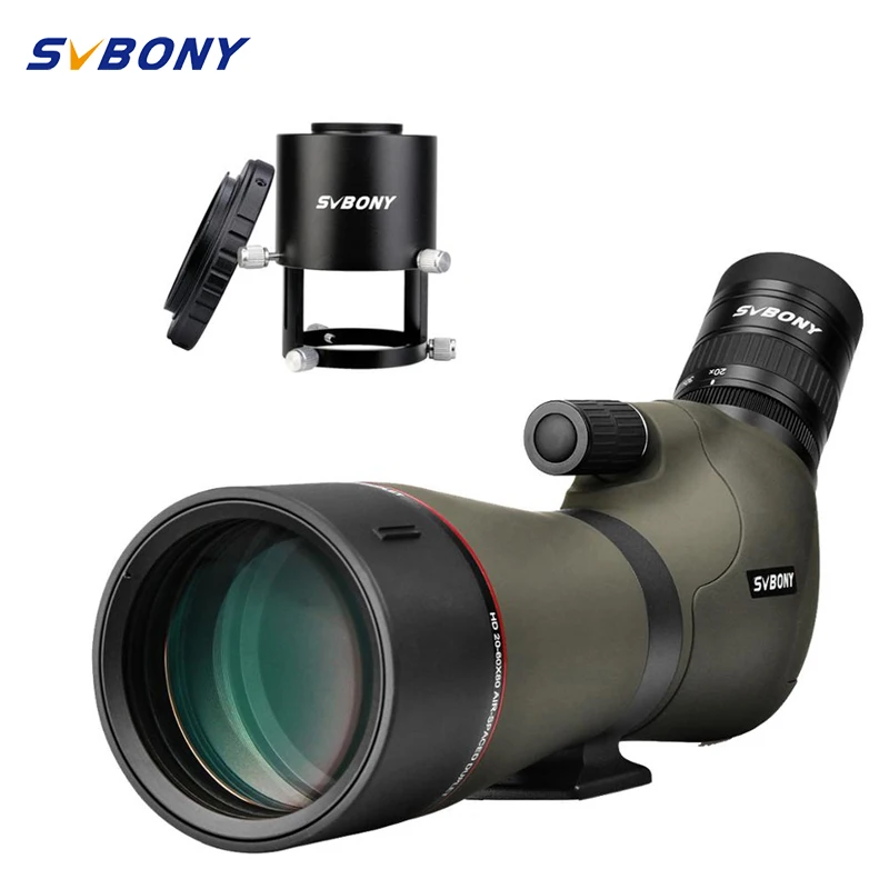 

svbony 80mm bird watch spotting scope 20-60x zoom telescope photography suit filled with nitrogen waterproof photographing birds