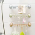 Запирающаяся присоска, 6 дюймов, настенная искусственная кожа для ванной комнаты, без гвоздей, бесшовные шесть крючков (случайный цвет)