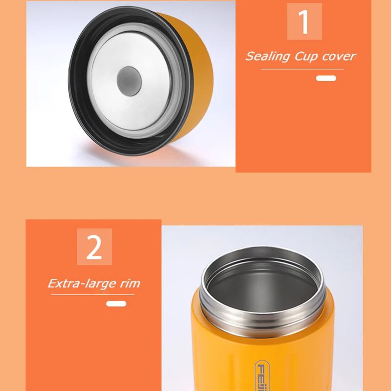 Portable Food Thermos 500ML Stainless Steel Food Soup Lunch Box Vacuum Flasks Thermo cup Sadoun.com
