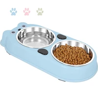 double non slip cat dog food bowl premium stainless steel pet bowls pet food water feeder dog accessories for small dogs luxury