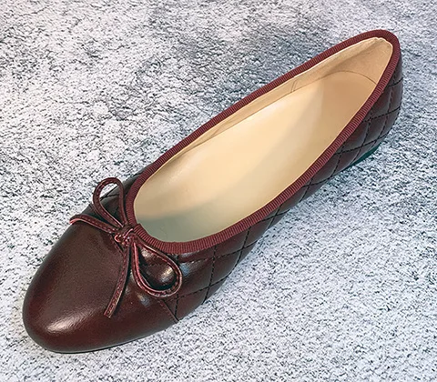 wine red leather Модная Высококачественная обувь на плоской подошве с круглым носком; Рабочая обувь для беременных женщин; балетки на плоской подошве - Цвет: wine red leather