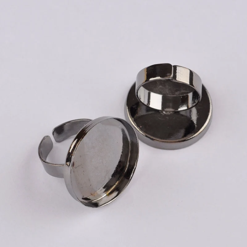 100 шт 25 мм пустое кольцо база кабошон настройки ободок фурнитура для изготовления