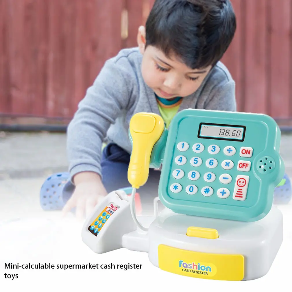 

Children'S Home Toys Mini Supermarket Cashier Toys Calculate Girls'Gifts With Sound And Light Cash Register Toy