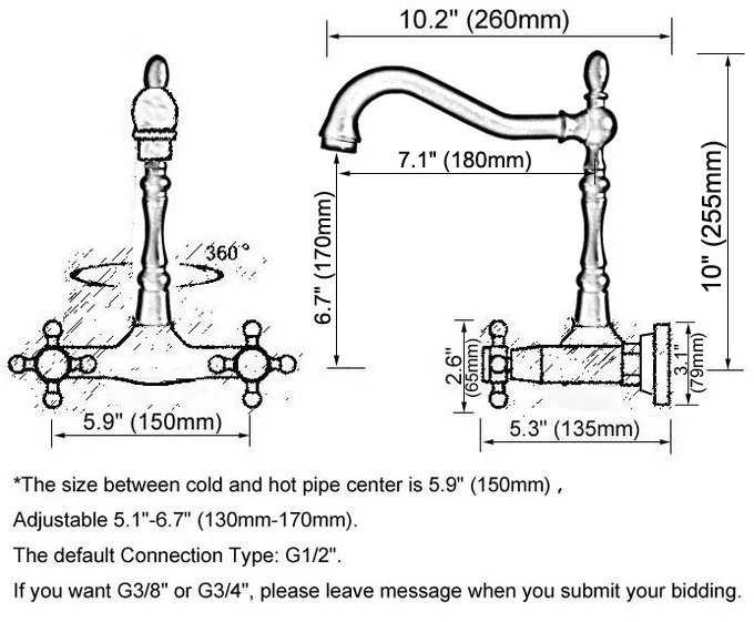 Латунный Смеситель для раковины в ванной и кухне с черной масляной резинкой