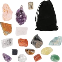 a set of chakra crystals healing crystals consist of 7 raw chakra stones amethyst chakra meditation healing yoga
