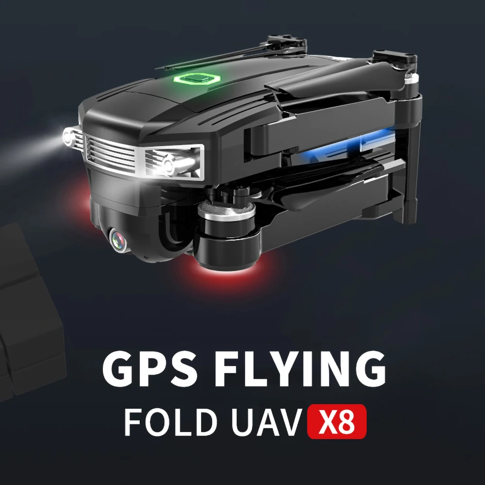 CSJ-X8 Радиоуправляемый квадрокоптер с камерой 4K HD бесщеточный Дрон gps мВ интерфейс точка-точка Летающий жесты Фото Видео Следуйте за мной Дрон
