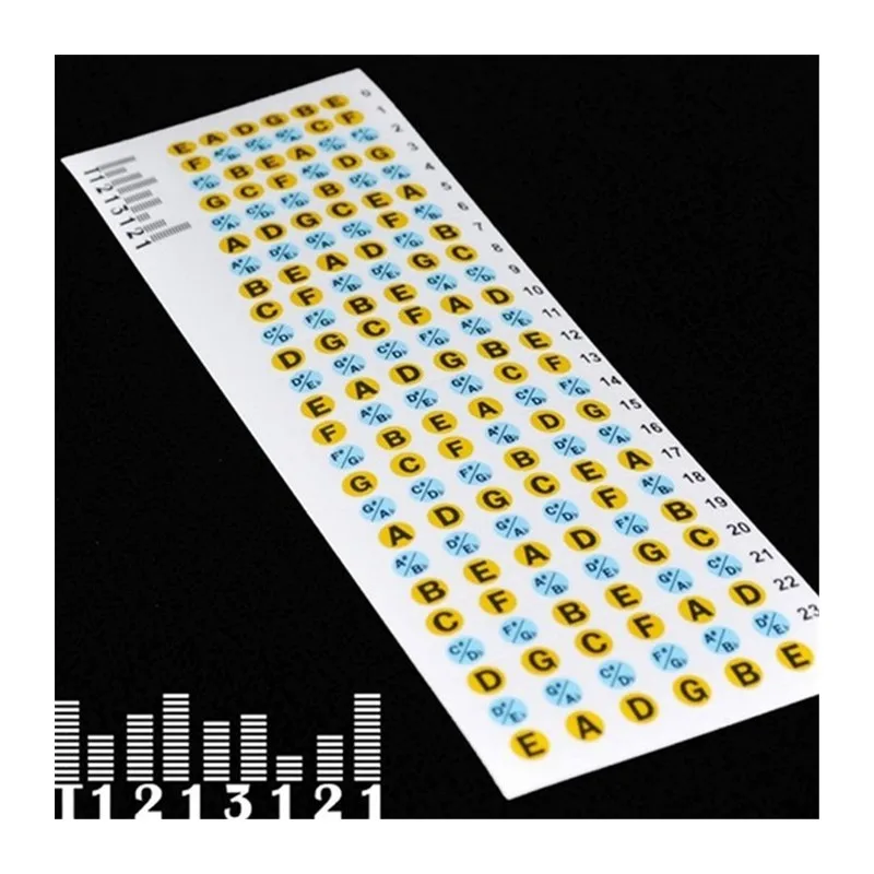 1 шт. Пластик Акустическая гитара Eectric гриф гитары музыкальные наклейки со шкалой