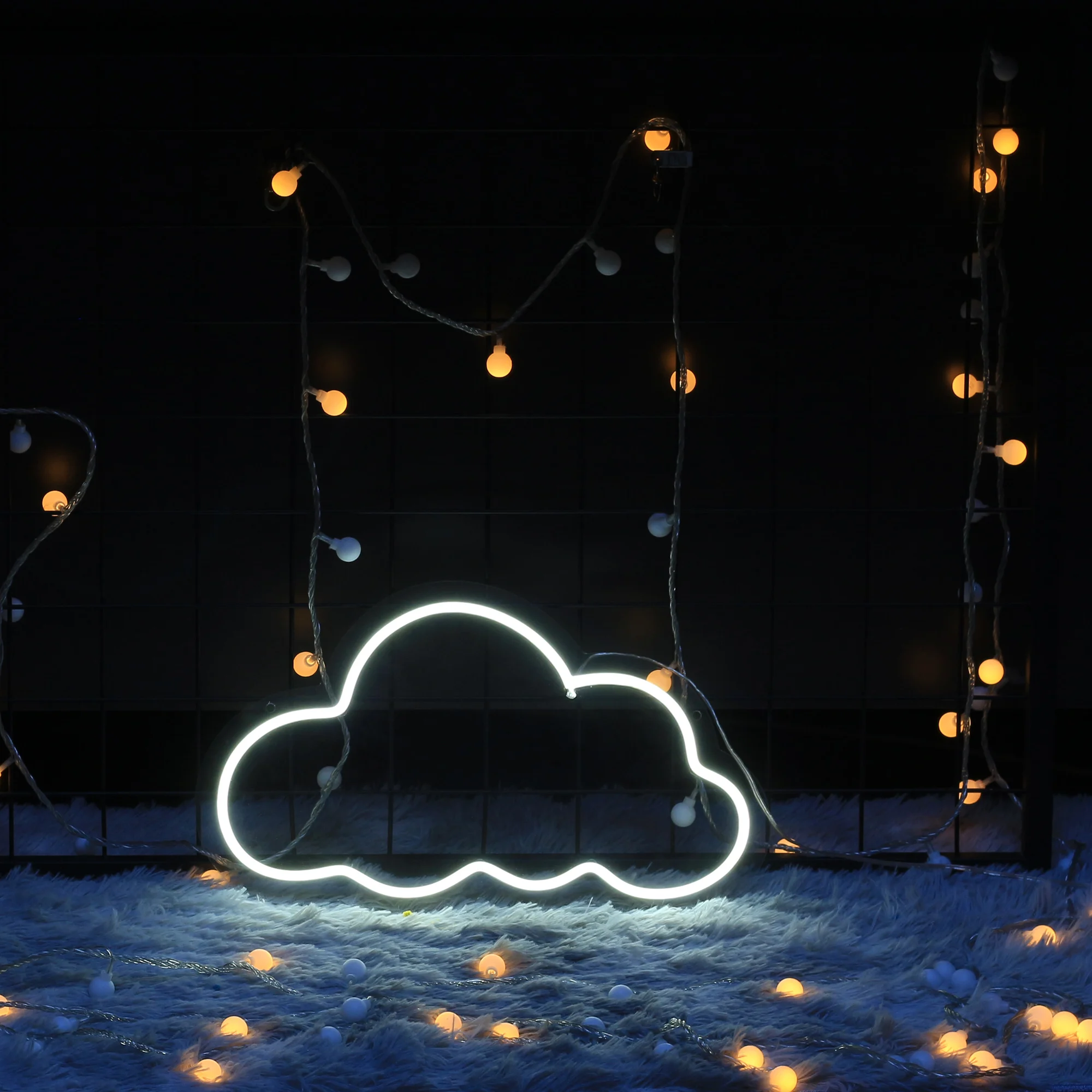 Custom made neon sign Wall Cloud LED Light Flex Neon Handmade Beer Bar Shop Logo Pub Store Club Nightclub Decoration | Лампы и