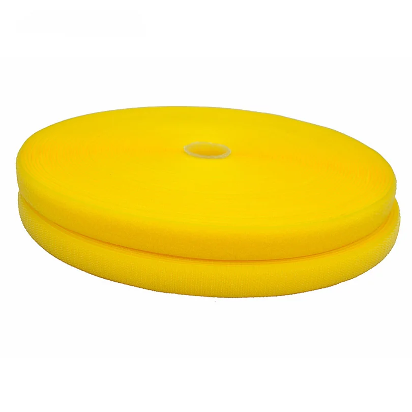 Yellow 1 пара метр/Сумка 2 см DIY Красочные без клея крюк и петля крепежная лента крючки Швейные полоски волшебная лента DIY аксессуары - Цвет: Yellow