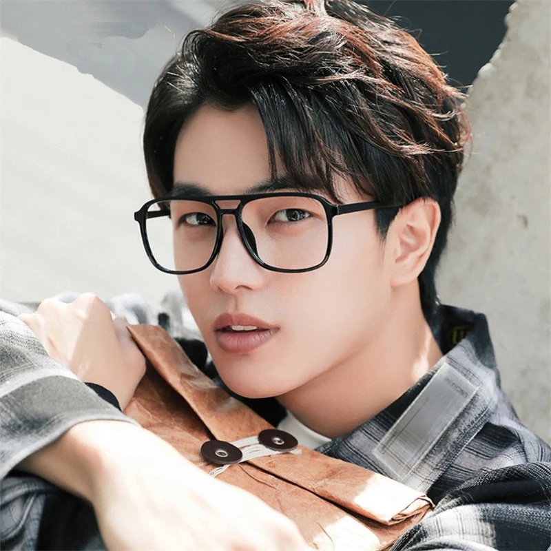 Очки с диоптриями TR90 квадратные прозрачные двойным лучом от-0 5 до-4