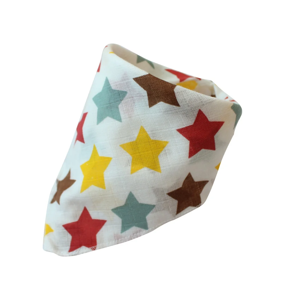Babero de tela para beb&eacute;, bufanda triangular de algod&oacute;n, Bandana de dibujos animados para ni&ntilde;o, babero para goteo, babero absorbente para reci&eacute;n nacido-0
