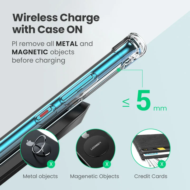 Ugreen Qi Беспроводное зарядное устройство подставка для iPhone 11 Pro X XS 8 XR samsung S9 S10 S8 S10E быстрая Беспроводная зарядная станция зарядное устройство для телефона