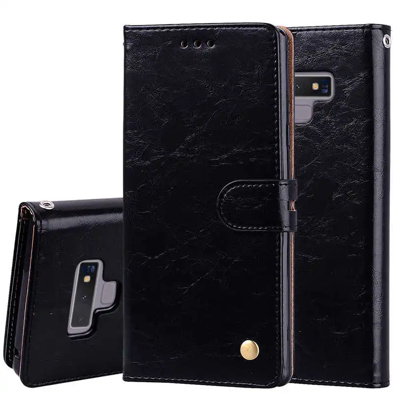 Роскошный чехол-книжка для Samsung Galaxy Note 9 8 Note9 Note8 кожаный чехол Модный Магнитный