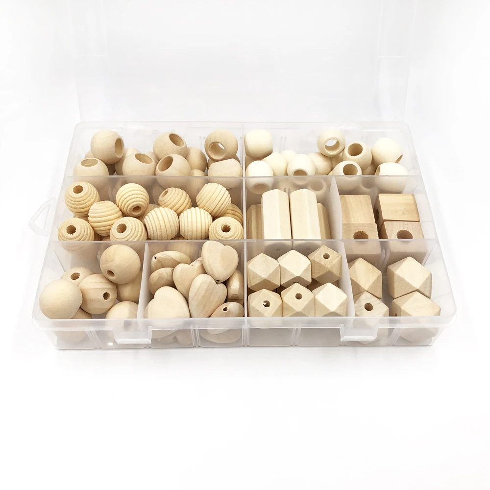 108 шт. бусины из натуральной древесины с большим отверстием | Украшения и