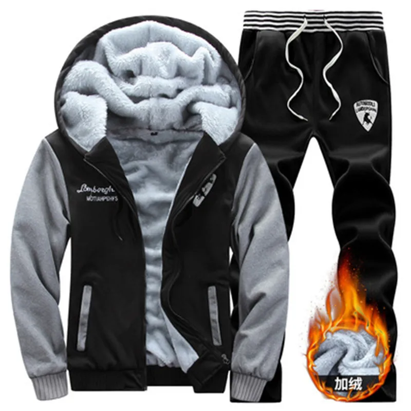 

New autumn and winter men's sportswear suit with zipper hood + two-piece casual men's sportswear pants sportswear brand sweat wa