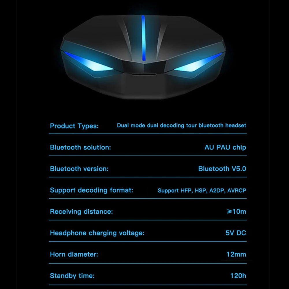 

2021 Gaming Earbuds Headset Colorful TWS Bluetooth Earphone with Mic Bass Audio Sound Positioning PUBG Wireless Earbuds Headset