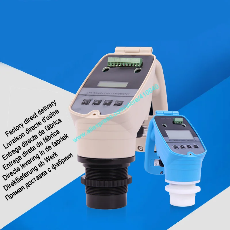 

1 To 20 Meter Ultrasonic Liquid Tank Level Monitor Water Container Depth Sensor Ultrasound Material Height Sensor Rs485 4-20ma