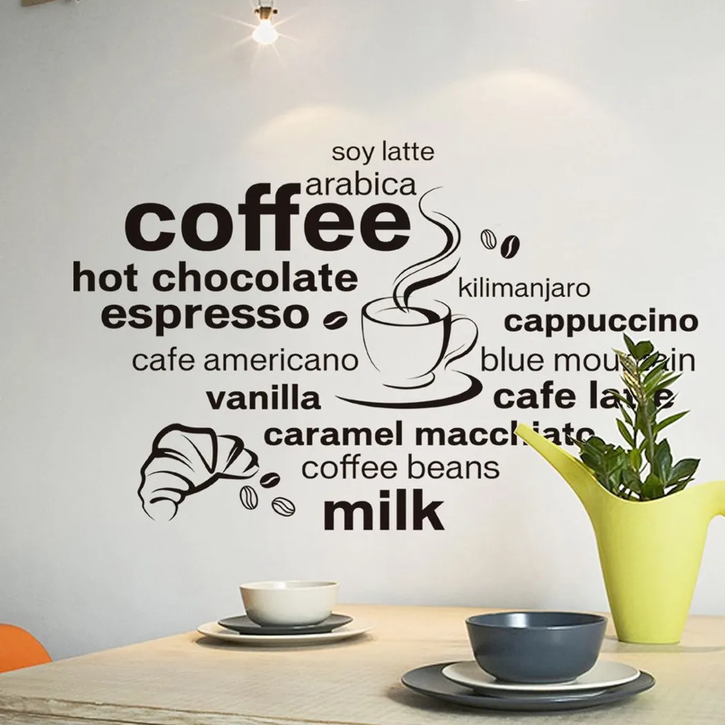 

Decoration Wall Sticker Home Kitchen Large PVC Stickers Wall Art Beans