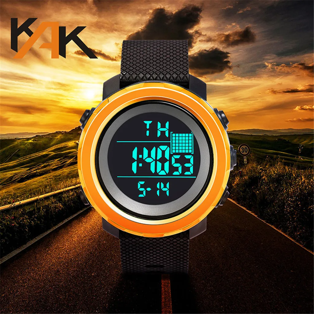 Модные высококачественные мужские водонепроницаемые электронные часы серии 30 м