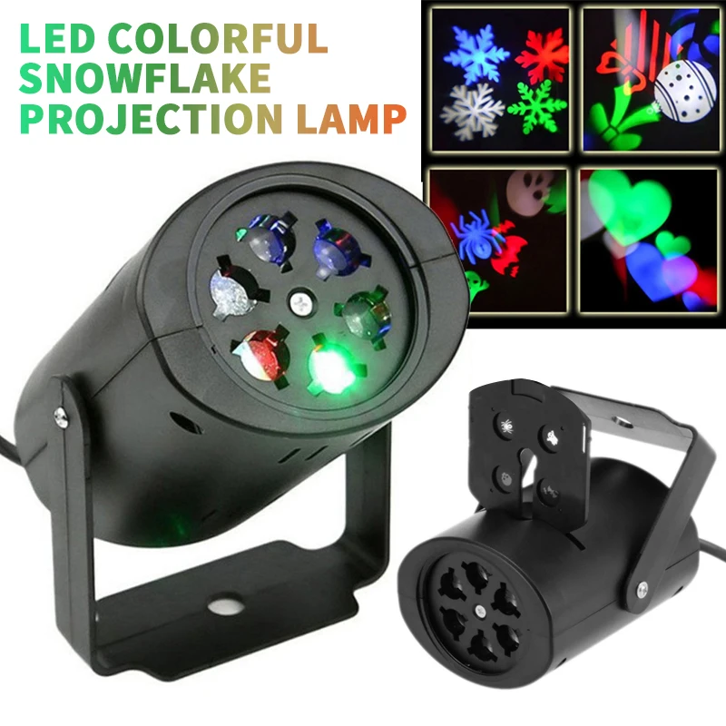 

LED Stage Lights LED Snowflake Light White Snowstorm Projector Christmas Halloween Atmosphere Holiday Family Party Special Lamp
