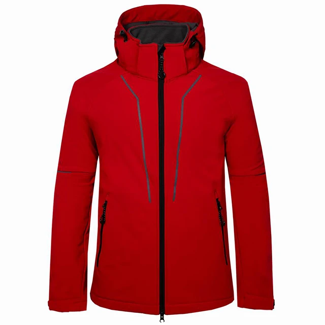 8002 red Мужские зимние 3L термальный теплый флис для походов куртки Новые водонепроницаемые уличные пальто с капюшоном Рыбалка Охота софтшелл для кемпинга одежда - Цвет: 8002 red