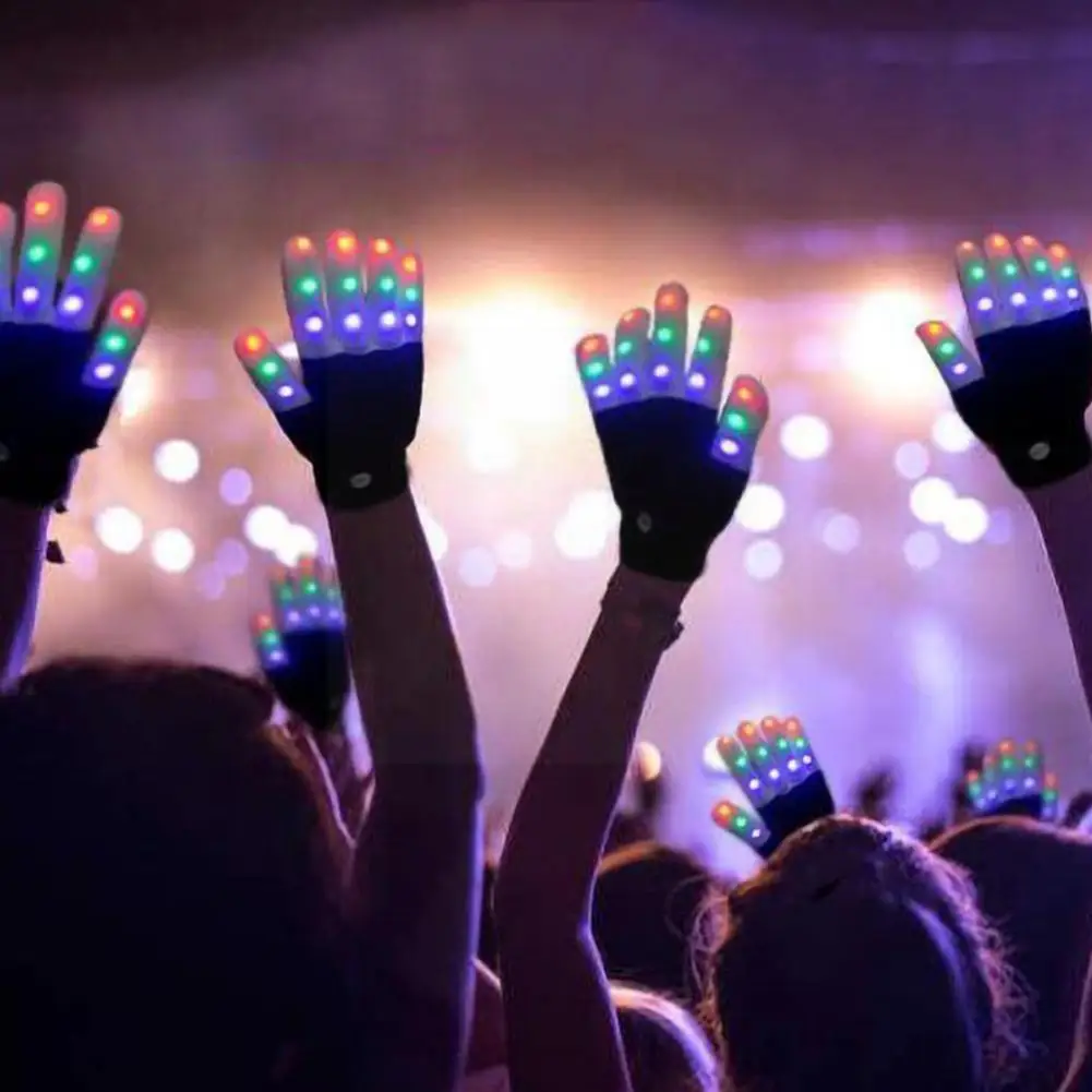 

Winter Glowing Gloves Led Flashing Magic Glove Year Gift Gloves Glowing Fashion New Party Colorful G7m8
