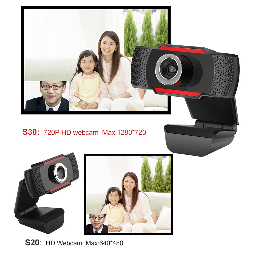 Full HD 1080P Webcam Computer PC Web Camera with Microphone Rotating Cameras for Live Broadcast Video Call Conference Work images - 6