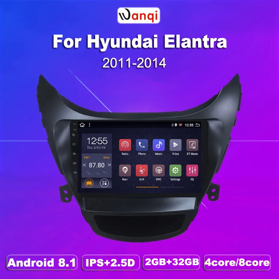 2G ram 32G rom 9 дюймов Android 8 1 Автомобильная dvd навигационная система для hyundai Elantra Avante 2012