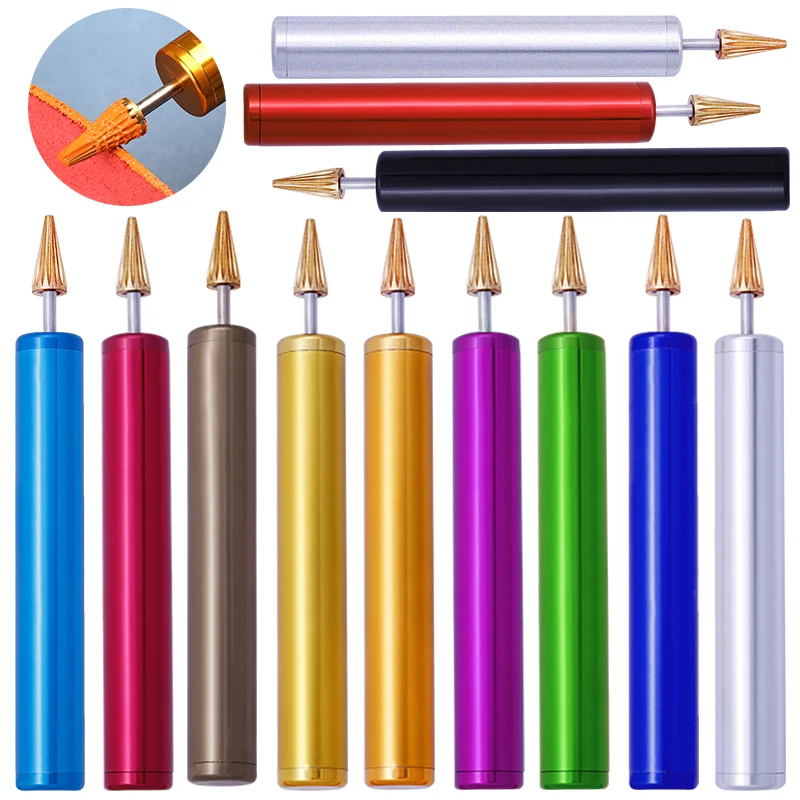 

LMDZ 1PCS Leather Craft Edge Oil Pen Leather Dye Pen Stainless Steel Brush Brass Head Applicator Paint Roller Paint Craft Tools