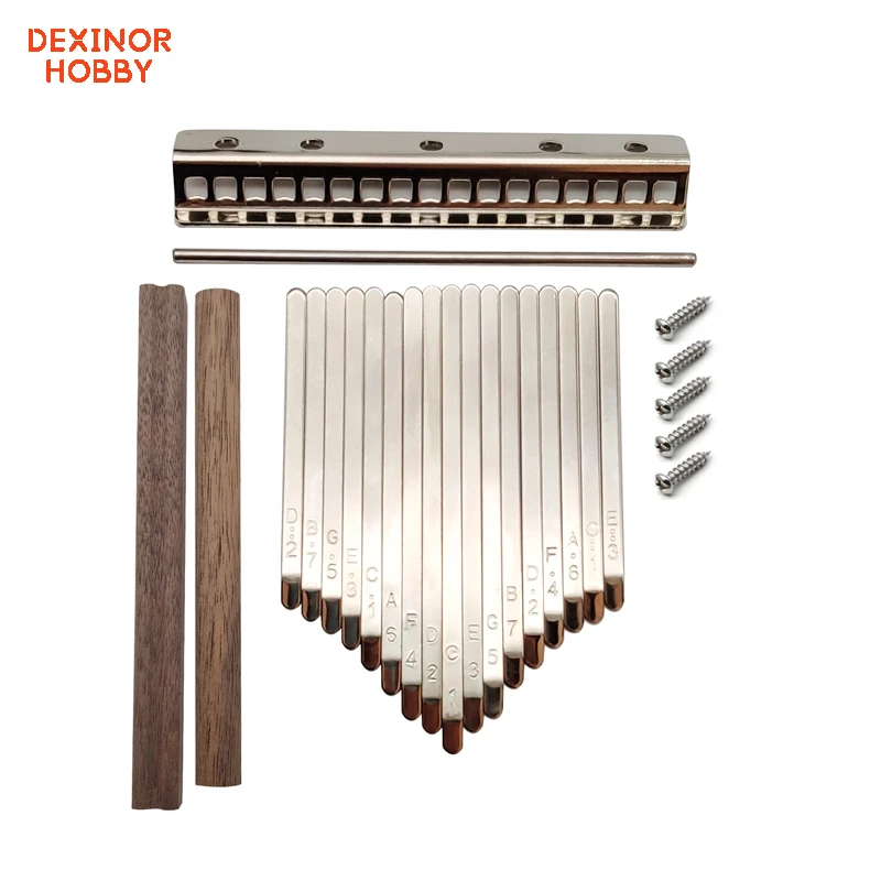 

Набор ключей DEXINOR Tines17, аксессуары для Kalimba, «сделай сам», седло для большого пальца, Shrapnel Mbira Bridge, для Kalimbas, замена пары