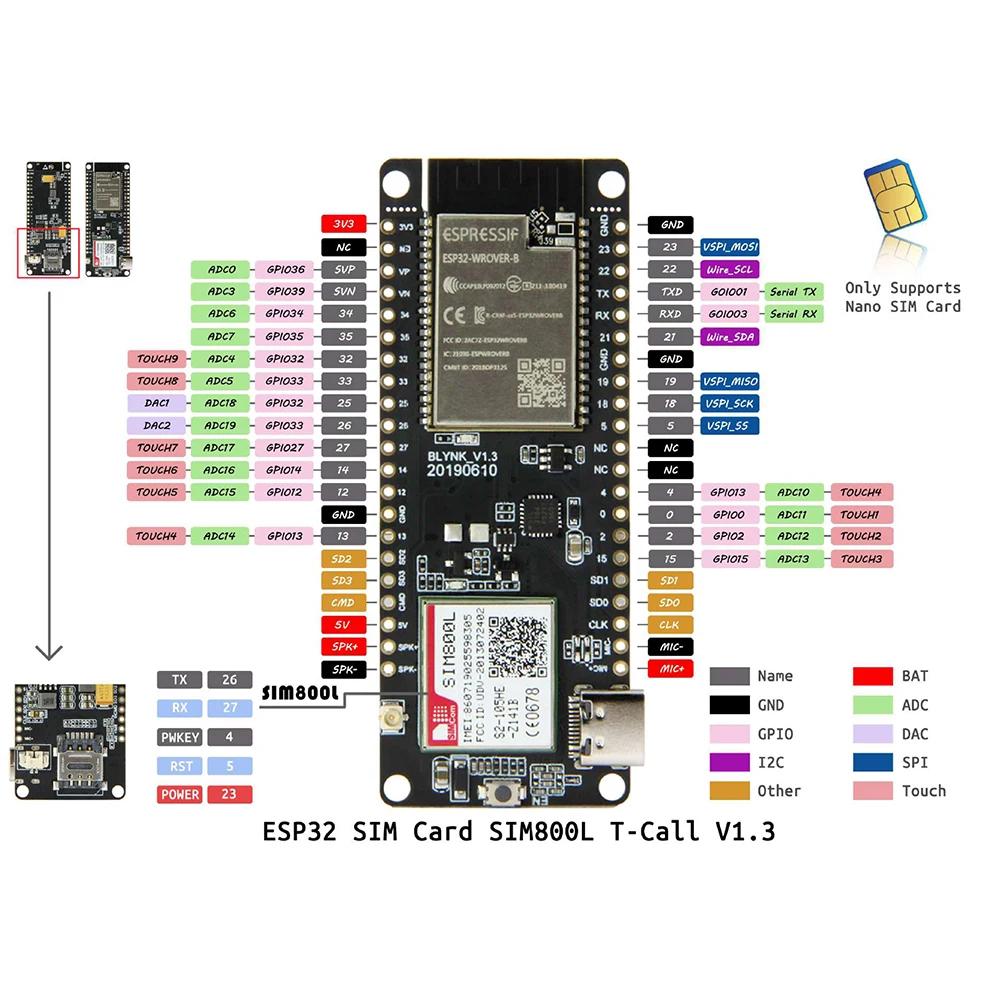 Профессиональная плата аксессуар подключение sim карты USB компоненты T вызов V1.3