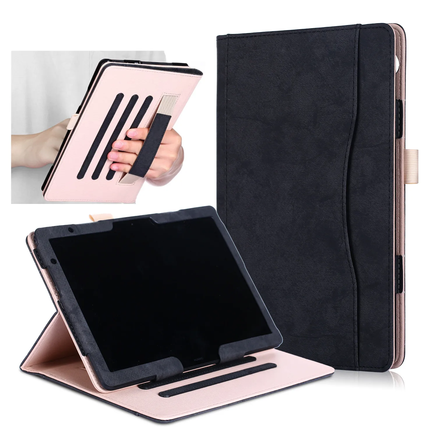 Кожаный чехол с подставкой и ремешком для Huawei MediaPad M5 Lite 10 BAH2 W19/L09/W09|Чехлы