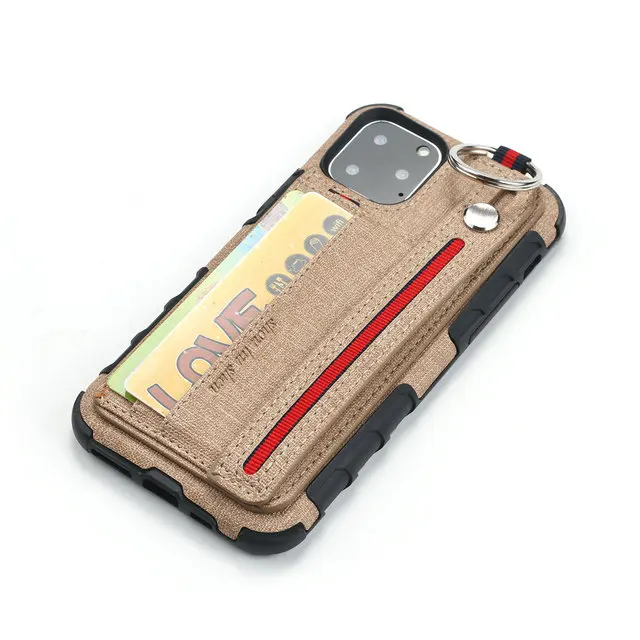 Для Coque iPhone 11 чехол для iPhone 11 Pro Max Роскошный чехол металлическое кольцо карточка из ткани слот Etui для iPhone11 Pro Чехол 11Pro Funda