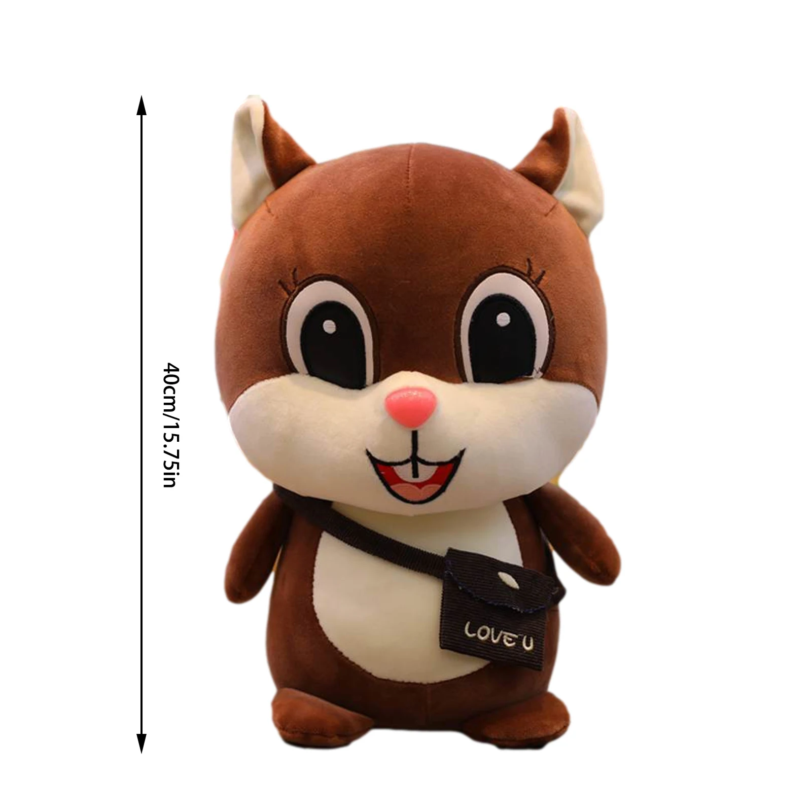 

Comfortable Squirrel Plushie Plush Doll Cartoon Animal Stuffed Toy Sleep Cuddling Pillow For Home Decoration