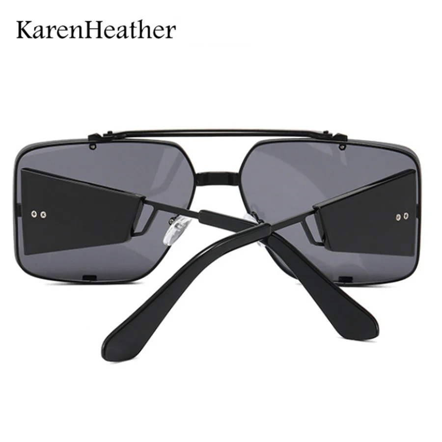 

Fashion Punk Square Sunglasses For Women Men Vintage Metal Frame Retro Luxury Designer Sun Glasses UV400 Eyewear